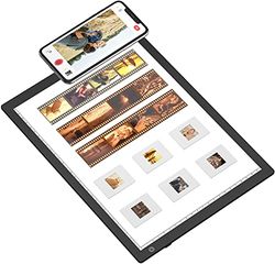 Rybozen Mobiele filmscanner, 35 mm dia's en negatieven omzetten in digitale JPG met de smartphone-camera, 12 x 9 inch ultradun draagbaar LED-lichtpaneel