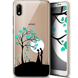 Caseink fodral för Wiko Y70 (5.99) [Gel HD-mönster tryckt i Frankrike kärlek alla hjärtans dag kollektion design under trädet - mjuk - ultratunn]
