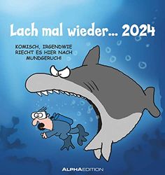 Laugh mal wieder 2024 Postcard Calendar Calendar with Postcards for Routing 16 x 17 cm