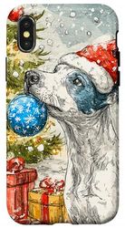 Xolo Dog Christmas Art with Ornament Case for iPhone X/XS