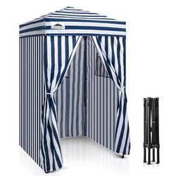 EAGLE PEAK Flex - Toldo Plegable Ultra Compacto de 1,2 x 1,2 m para Vestuario, Cabina de privacidad portátil para Piscina, sesiones de Fotos de Moda o Camping, Azul/Blanco
