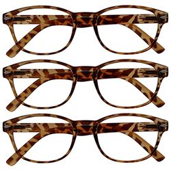 La Compañía Gafas De Lectura Marrón Carey Lectores Valor Pack 3 Mujeres Hombres RRR76-222 +3,50