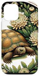 Carcasa para iPhone 14 Caja Tortuga Ilustración Caja Floral Tortugas