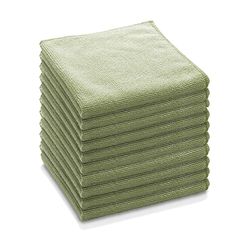 E-Cloth Pano de microfibra de uso geral, pano de limpeza multiusos para superfícies de casa, lavável e reutilizável, promessa de 100 lavagens, verde, embalagem de 10