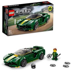 LEGO 76907 Speed Champions Lotus Evija speelgoed bouwbare model voor kinderen, collectible set met racende bestuurder minifiguur
