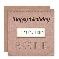 Wee Blue Coo Happy Birthday Favourite Bestie - Friend Birthday Card CS1531