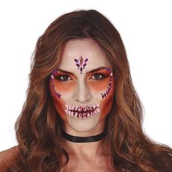 Joyas Faciales Adhesivas de Calavera Lila