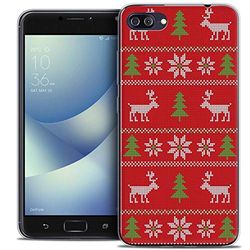 Caseink Hoes voor Asus Zenfone 4 MAX Plus/Pro ZC554KL (5.5) Beschermhoes Case [Crystal Gel Motief HD Collectie Kerstmis 2017 Design Couture Rouge - Flexibel - Ultra dun - Gedrukt in Frankrijk]