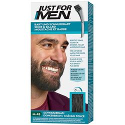 Just For Men Formule Coloration Moustache Et Barbe Chtain Fonc, limine Les Poils Gris Pour Un Rendu Plus pais - M45