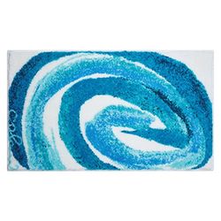 Grund Tapis de Bain Design COLANI, Ultra Doux et Absorbant, Antidérapant, 5 Ans de Garantie, Colani 42, Petit Tapis 50x60 cm, Turquoise