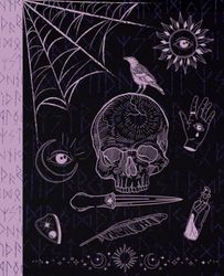 Black and Pink Gothic style Journal: Witchy, Vampy, Halloween, Skull, Dark Academia, Spooky, Gift, Lined Notebook ,110 Pages, 7.5" x 9.25"