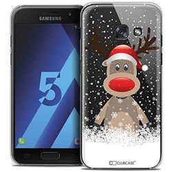 Caseink - Fodral för Samsung Galaxy A5 2017 (A520) [kristall HD mönster jul kollektion 2017 design hjort med mössa - styv - ultratunn - tryckt i Frankrike]