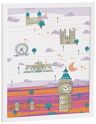 Eiffel baby Engeland, 40 x 50 cm, mauve/oranje