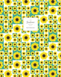 Sunflower Notebook - Ruled Pages - 8x10 Cuaderno - Large (Turquoise)