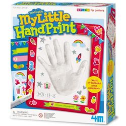 4M 00-04921 Crea l'impronta della tua manina, Kit Creativo In Argilla, Idea Regalo