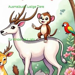 Ausmalbuch lustige Tiere