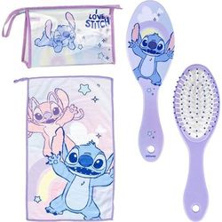 CERDÁ LIFE'S LITTLE MOMENTS Neceser Stitch con Peine, Toalla y Estuche Portátil Completo para Viajes y Uso Diario - Estuche Aseo Stitch Licencia Oficial con Diseño Infantil y Juvenil de Lilo & Stitch