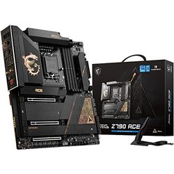 MSI MEG Z790 ACE Placa base E-ATX - Soporta procesadores Intel de 12ª y 13ª generación, LGA 1700 - 105A SPS VRM, DDR5 7800+MHz/OC, PCIe 5.0 y 4.0 x16, M.2 Gen5, LAN dual 2.5G, Wi-Fi 6E, Thunderbolt 4