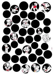 Komar Adhesivo decorativo de Disney | 101 Dálmatas | Tamaño: 50 x 70 cm (ancho x alto) | Adhesivo decorativo para pared, decoración, pegatinas, habitación de los niños | 14057h, negro/blanco