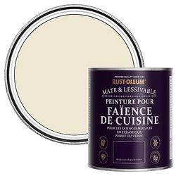 Rust-Oleum Peinture Beige Résistante à l'eau pour Faïence de Cuisine, Finition Mate - Calcaire 750ml