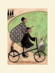 Art Group Stampa montata Sam Toft (Double Decker Bike), Carta, Multicolore, 30 x 40 x 1.3 cm