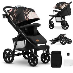 LIONELO Annet Plus Buggy Upp Till 22 kg Med Lie-flat-funktion, Barnvagn Liten Hopfällbar Med Tillbehör, Eva Skumhjul, Myggnät, Fotskydd Dryckeshållare, Korg