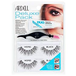 ARDELL Pacote de luxo. Contém: 2 pares de pestanas Postiza Wispies Black, 1 autocolante Duo 2. 5 g e 1 aplicador de pestanas falsas - 1 conjunto
