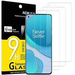 NEW'C 3 Stuks, Screenprotector voor OnePlus 9, Gehard Glass Schermbeschermer Film 0.33 mm ultra transparant, ultra resistent