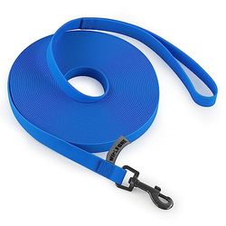 Wolfone Laisse de Dressage imperméable pour Chien, Durable, Facile d'entretien, adaptée pour Le Rappel, la Natation, Le Camping, la Plage, la Chasse, la Marche - Bleu - 6 m