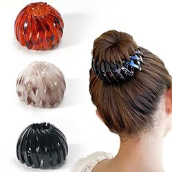 ChouchouClip 3 Pieces Bird Nest Shaped Hair Pins Hair Scrunchie Curl Holder Extendable Hair Clips for Women Girls Non-Slip Clips Vintage Hair Accessories