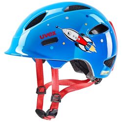 uvex oyo style - lichte fietshelm voor kinderen - individueel passysteem - uitbreidbaar met led-licht - blue rocket - 50-54 cm