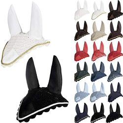 HKM Fliegenhaube-3387 Cloche Anti-Mouches Marron Clair/doré