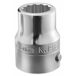 FACOM 3/4 inch steeksleutel 12 kant, SW 19, 52,8 mm lang, 1 stuk, K.24B