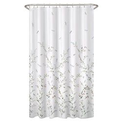 MAYTEX Tenda da Doccia in Tessuto Semi Velato con libellule Misto Poliestere, Multicolore, 70x72(Inches)