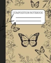 Vintage & Aesthetic Composition Notebook (200 pages): 7.5 x 9.25 in Composition Notebook, Vintage, Aesthetic