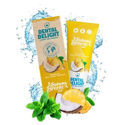 DENTAL DELIGHT Bahama Breeze - Dentifrice fruité au goût de coco ananas - Climatiquement neutre sans microplastique