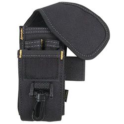 CLC Custom Leathercraft 1105 - Soporte para teléfono Celular y Herramientas de 5 Bolsillos, Color Negro, pequeño