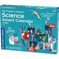Thames & Kosmos – Science Advent Calendar Vol 3 – 2025 Edition – Kids Science Calendar for the Holiday Season, 24 Daily Fun Experiments for Kids, STEM Fun at Christmas, For Solo or Group Use, Ages 8+