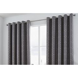 Curtina Camberwell Curtains, 229 x 229cm, Graphite