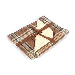 Danish Design Newton Couverture résistante Lavable en Machine Motif à Carreaux Marron Truffe Taille M