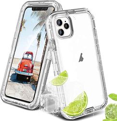 ORIbox Voor iPhone 12 Pro Max Case Clear, [10 FT Militaire Grade Valbescherming], Transparante Heavy Duty Shockproof Anti-Fall Case voor iPhone 12 Pro Max Telefoonhoesje, 6,7 inch, 3 in 1,