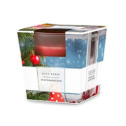 pajoma® Geurkaars, wintersprookje - in gesatineerd glas | 120 g wasgewicht, brandduur: 25 uur, in luxe geschenkverpakking | Premium kwaliteit