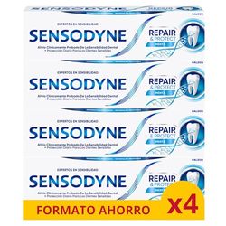 Sensodyne Repair & Protect dentifrici sbiancanti, protezione contro la sensibilità dentale, confezione da 4 x 75 ml