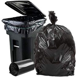 Plasticplace W95LDB12RLJR Sacs poubelle noirs de gallon │ Sacs poubelle Mil Garbage 'X robustes, plastique