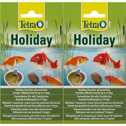 Tetra Pond Holiday - Comida de Vacaciones para Todos los Peces de Estanque, nutrición Sana hasta 14 días, 1 x Bloque de Comida en Gel, 98 g (Paquete de 2)