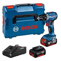 Bosch Professional 18V System Trapano Avvitatore a Batteria GSR 18V-45 (Velocità di 1.900 giri/min, 2 Batterie da 3.0 Ah, Caricabatteria GAL 18V-40, in L-BOXX)