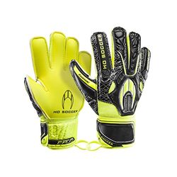 HO Soccer Basic Protek Guantes de Portero, Unisex Adulto, Negro/Verde (Lima), 10.5