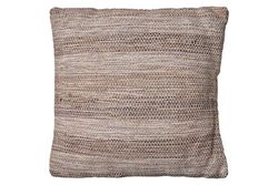 MADAGASCAR - SQUARED CUSHION WITH BROWN STITCHING
