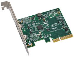 Sonnet Allegro - Carte PCIe USB-C, 2 Ports - Compatible Thunderbolt - Argenté/Vert USB3C-2PM-E