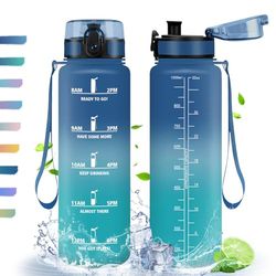 HoneyHolly Borraccia, 1L, Borraccia Sportiva, Borraccia Motivazionale, Senza BPA, Bottiglia Acqua per Sport, Fitness, Yoga, Scuola, Ufficio